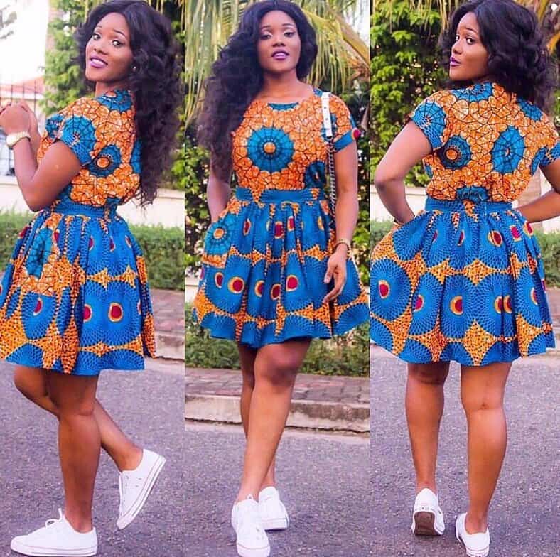 Ankara styles discount with sneakers